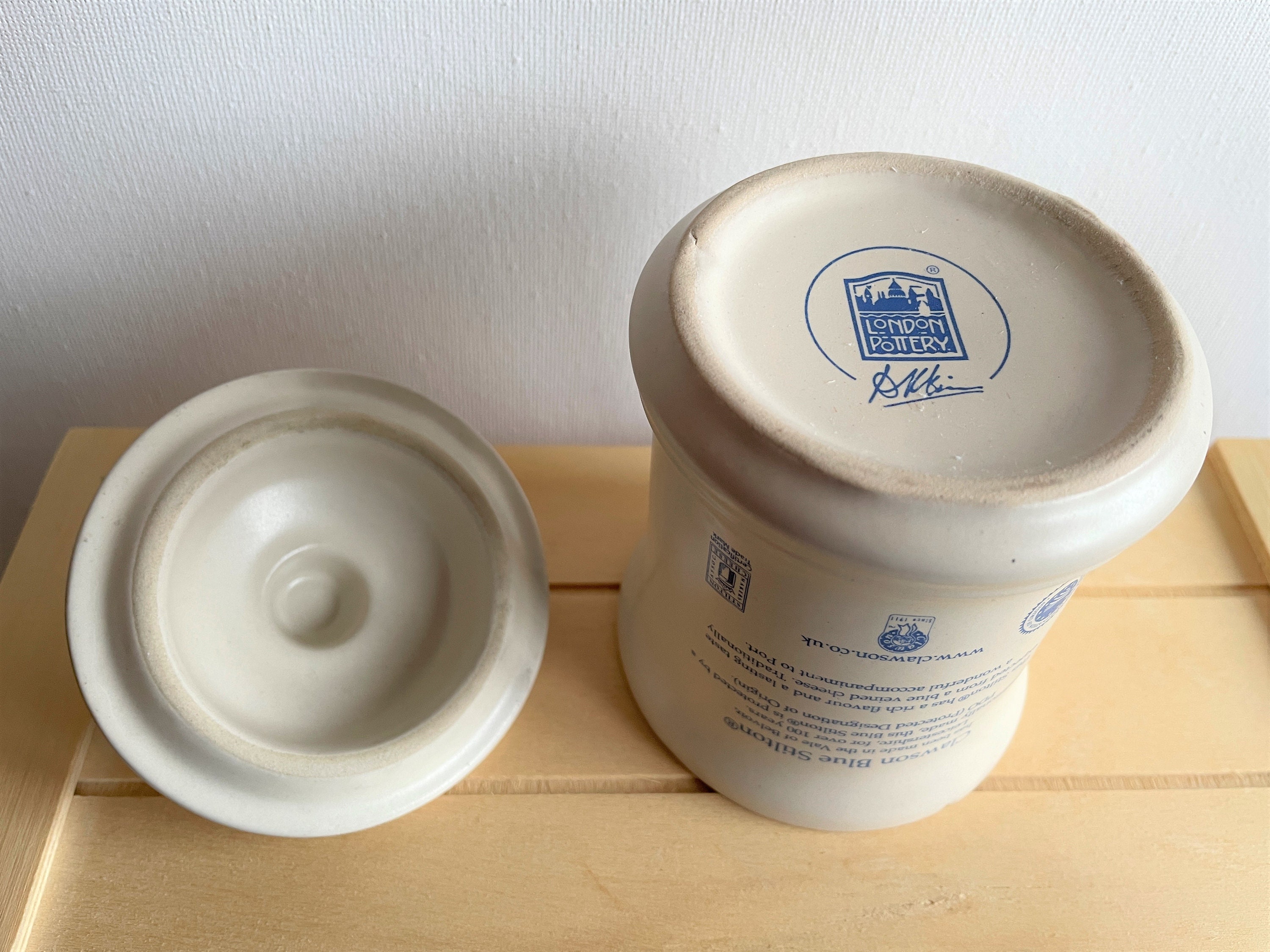 Stilton Pot Long Clawson Blue Stilton London Pottery Etsy Canada