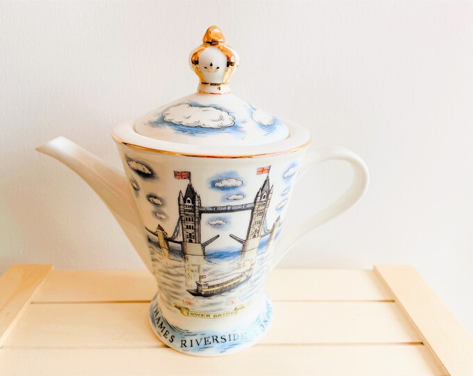 Thames Riverside London Teapot, London Pottery, Designed by David Birch