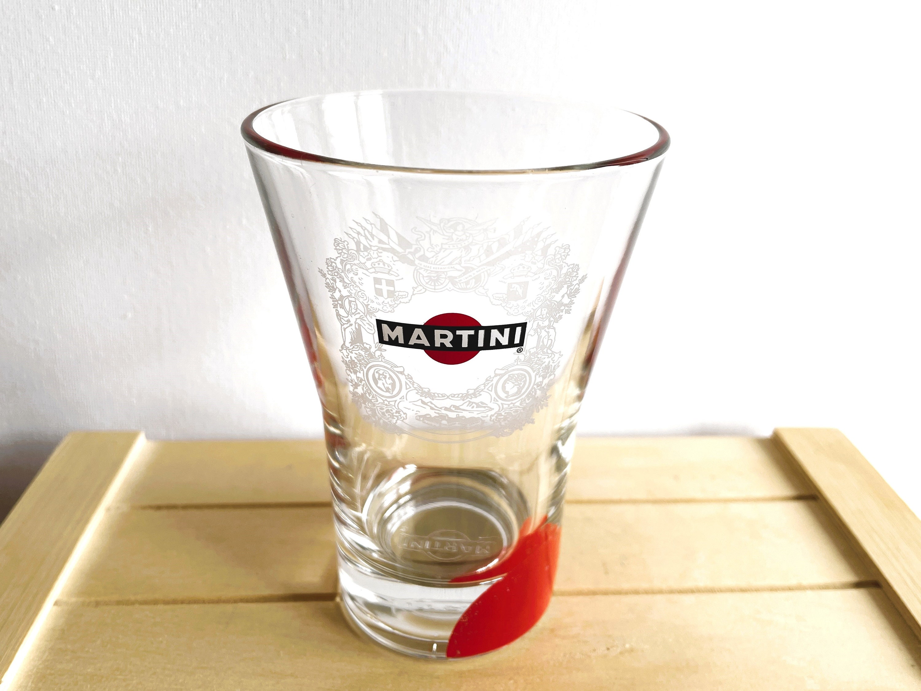 Martini und Rossi Glas, Italien, Italienisch, Wermut Glas, Vintage Barware, Cocktailglas, Turin, Vintage Bar Gläser, Rosso