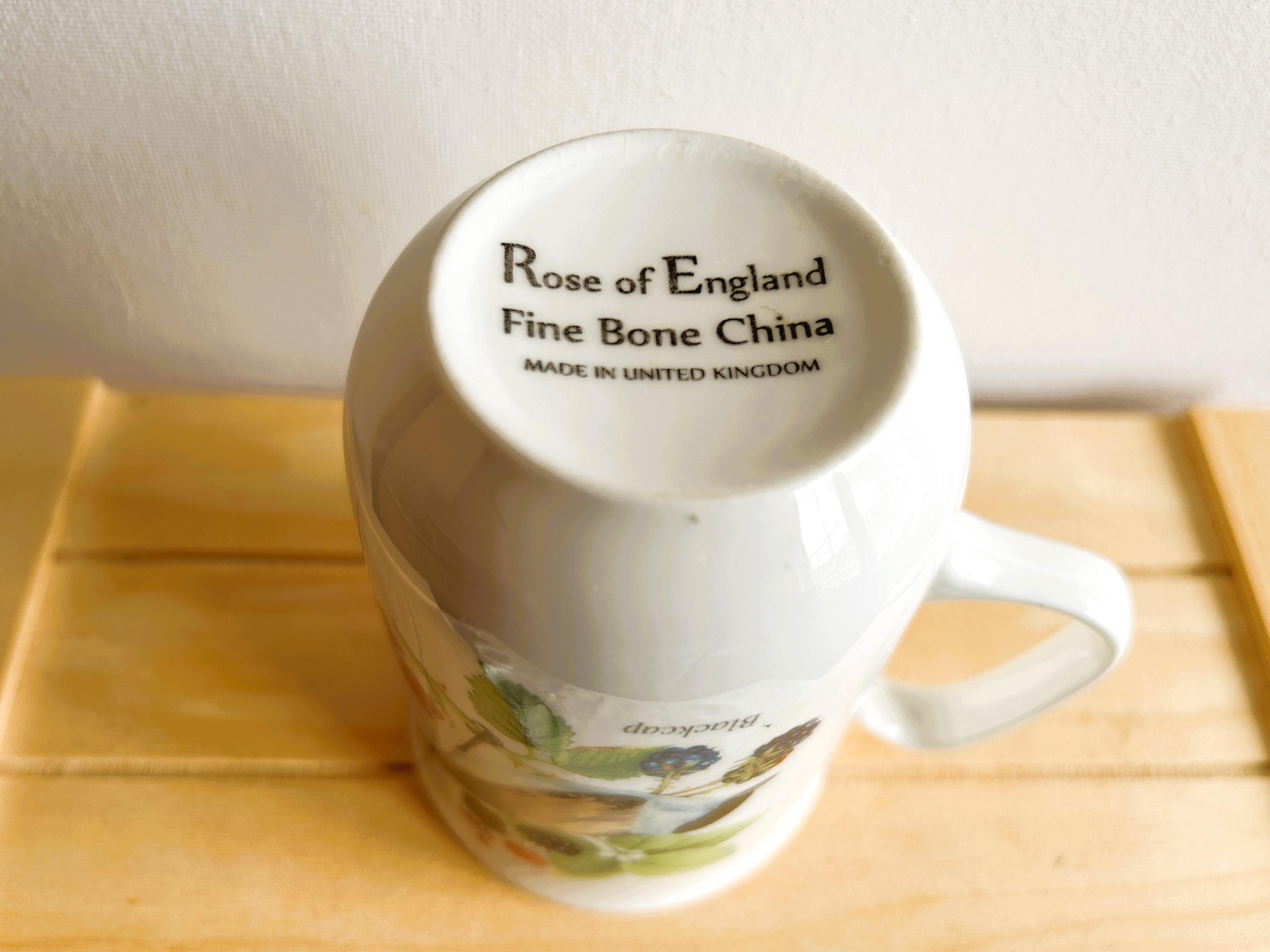 Rose of England ヴィンテージ自然をテーマにしたマグカップ、英国製 