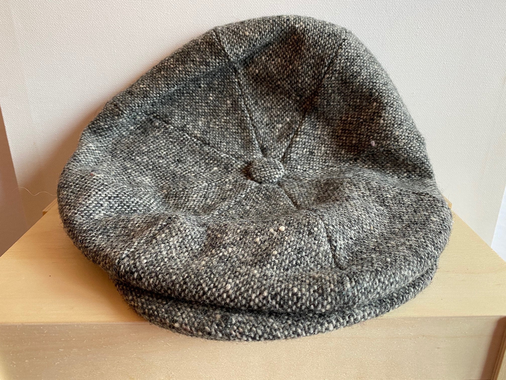 Herbert Johnson Grey Tweed Cap, London, Made in England, Flat Caps