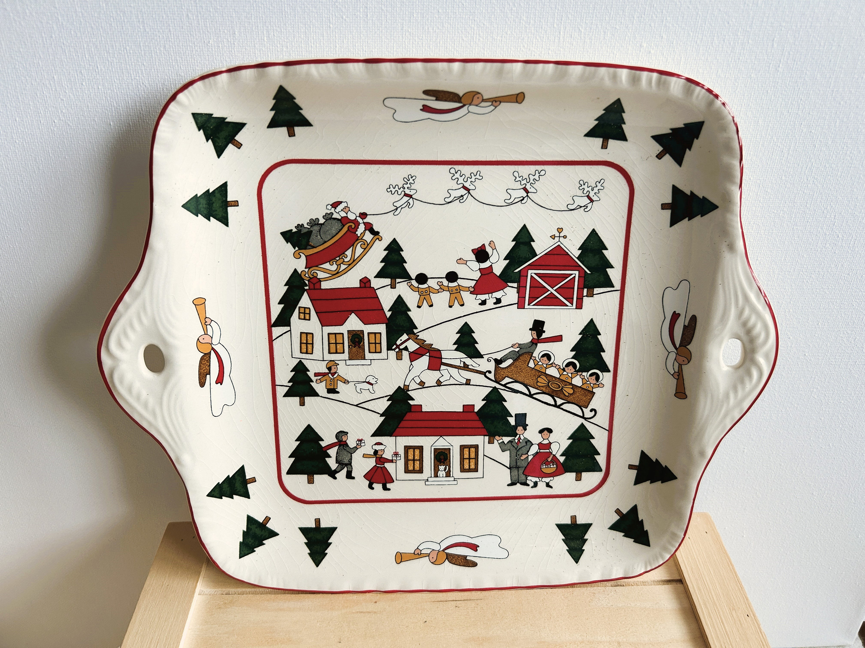 Masons Christmas Village Vintage Dishware Pieces, Made in England