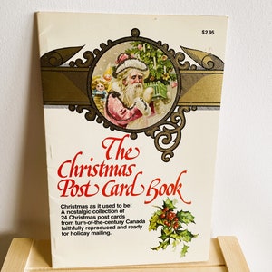 Vintage Christmas Post Card Book With Reproduction Turn of the Century Cards, Nostalgic Xmas Postcards, Christmas Greeting Cards