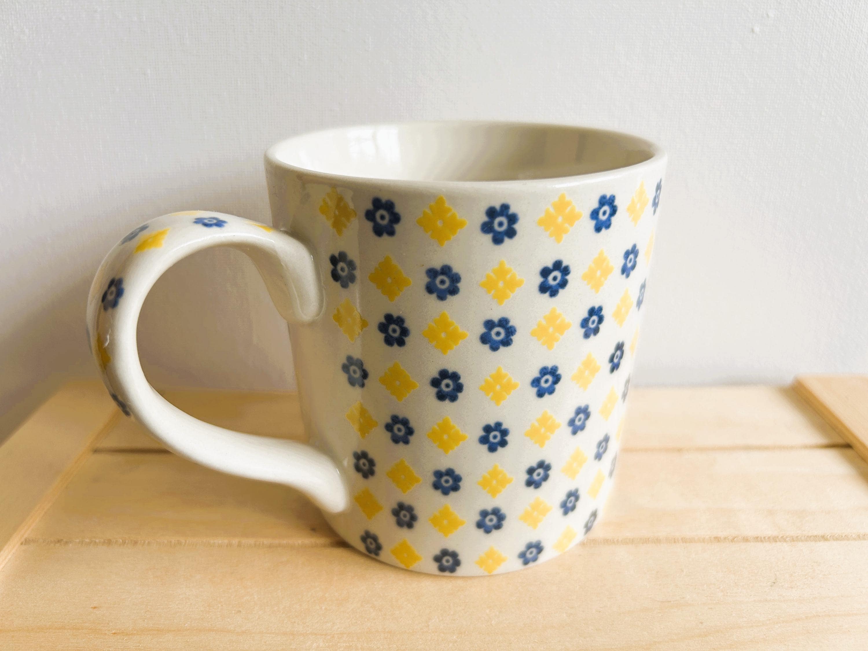 スポード フィッツヒュー ブルー＆ホワイト ヴィンテージマグカップ