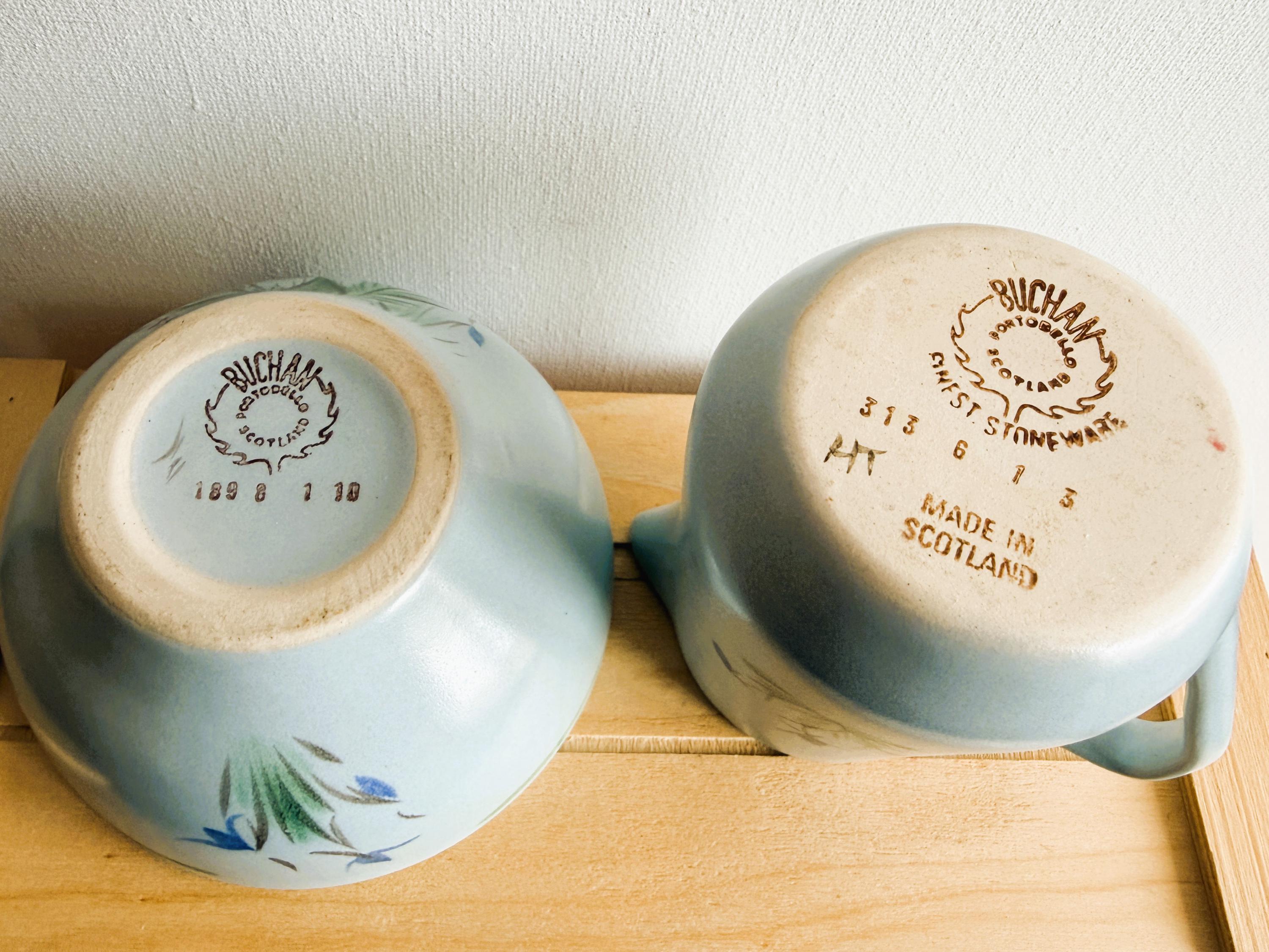 Buchan Scotch Thistle Stoneware Pieces, Made in Scotland, Being