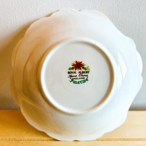 Vintage Weihnachtsschmuckstück oder Süßigkeitenteller, Royal Albert und Rosina, Made in England Bild 5