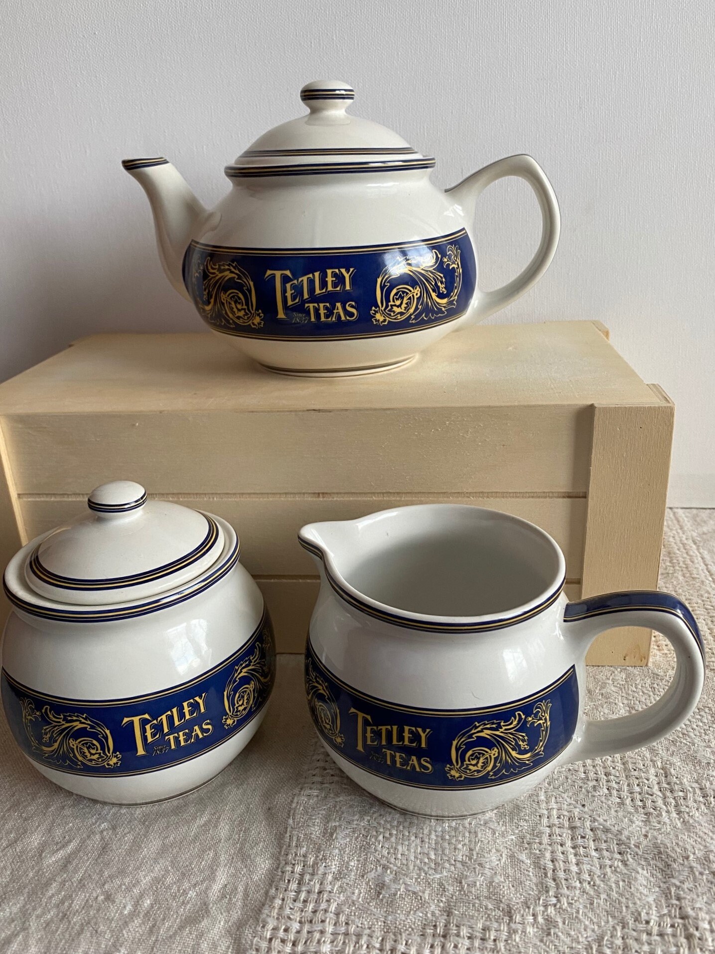 Tetley Teapot Cream and Sugar Set Tetley Teapot Tetley Etsy