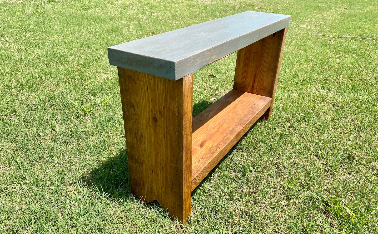 Handmade Small Indoor wooden Bench with Shelf Painted or Etsy