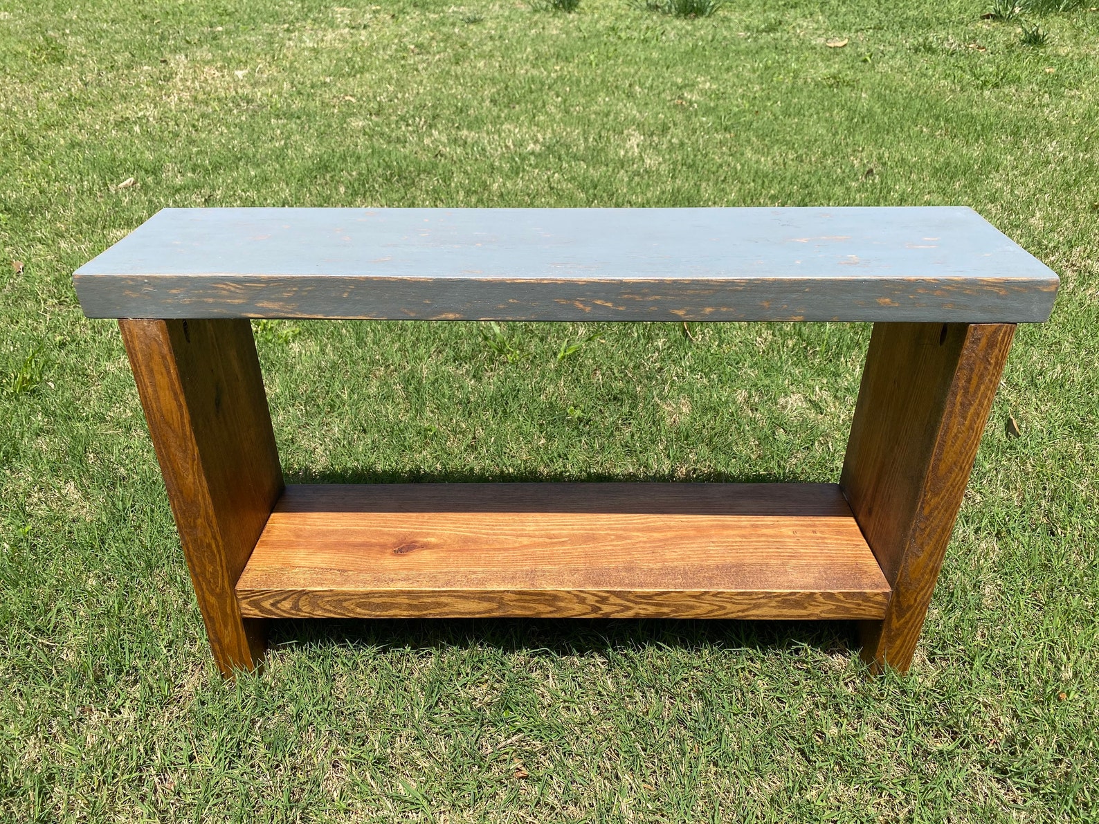 Handmade Small Indoor wooden Bench with Shelf Painted or Etsy