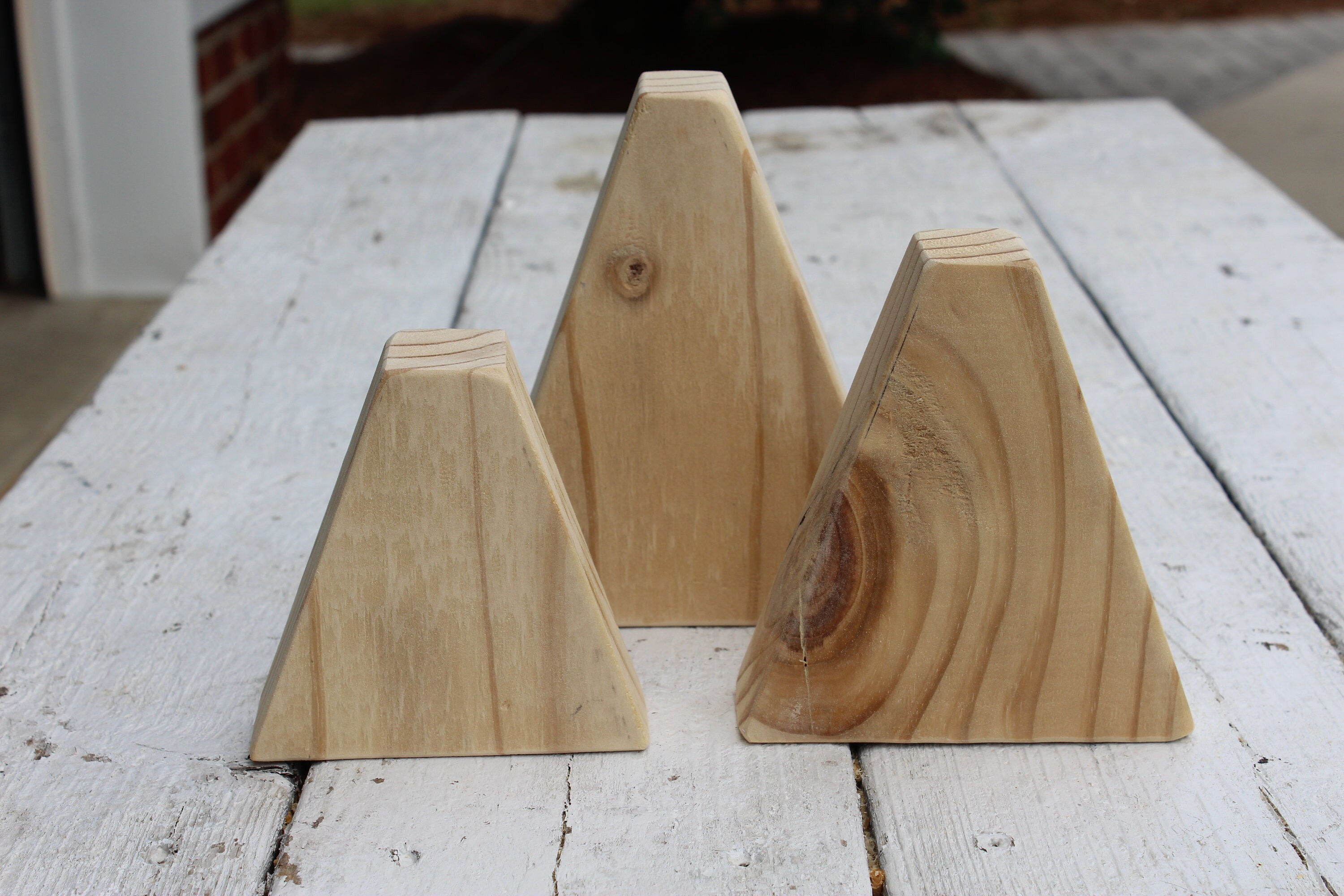 Set of Fifty 50 Unfinished Wood Wooden Triangle Shape wooden Etsy