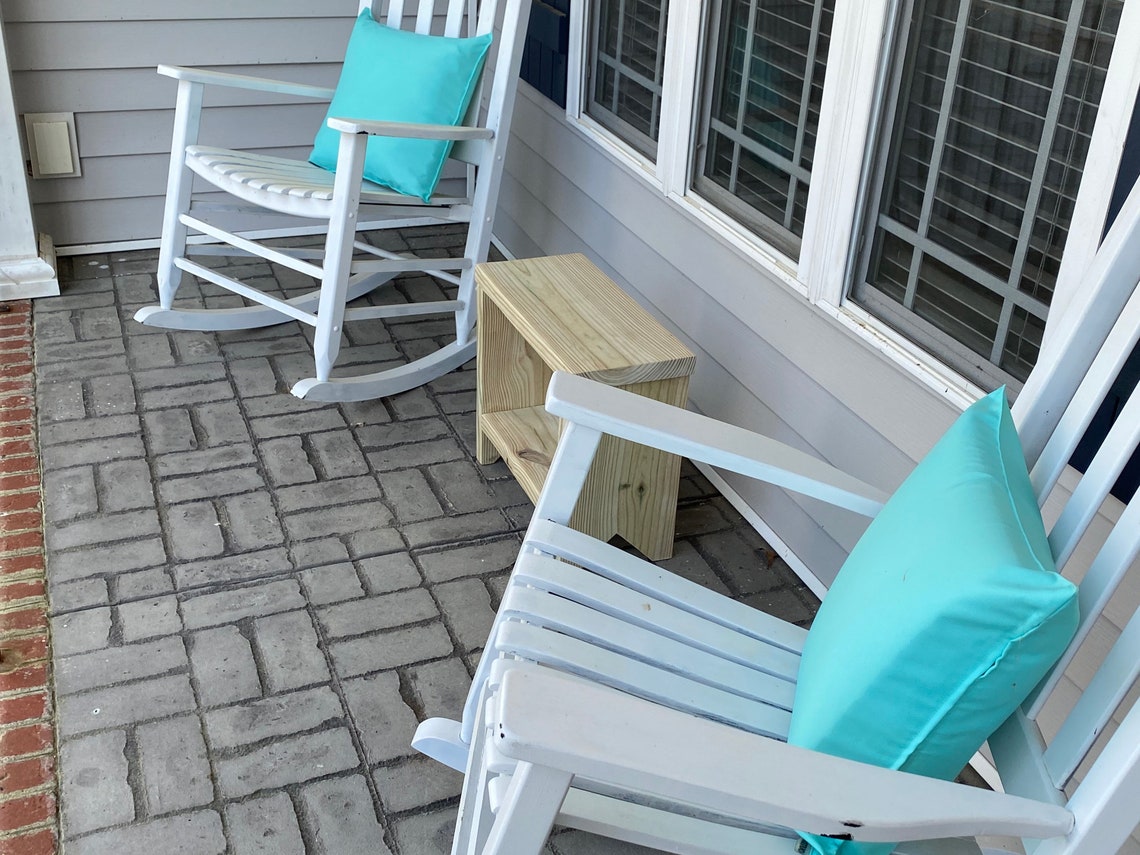 Banco individual hecho a mano o mesa auxiliar con madera | Etsy