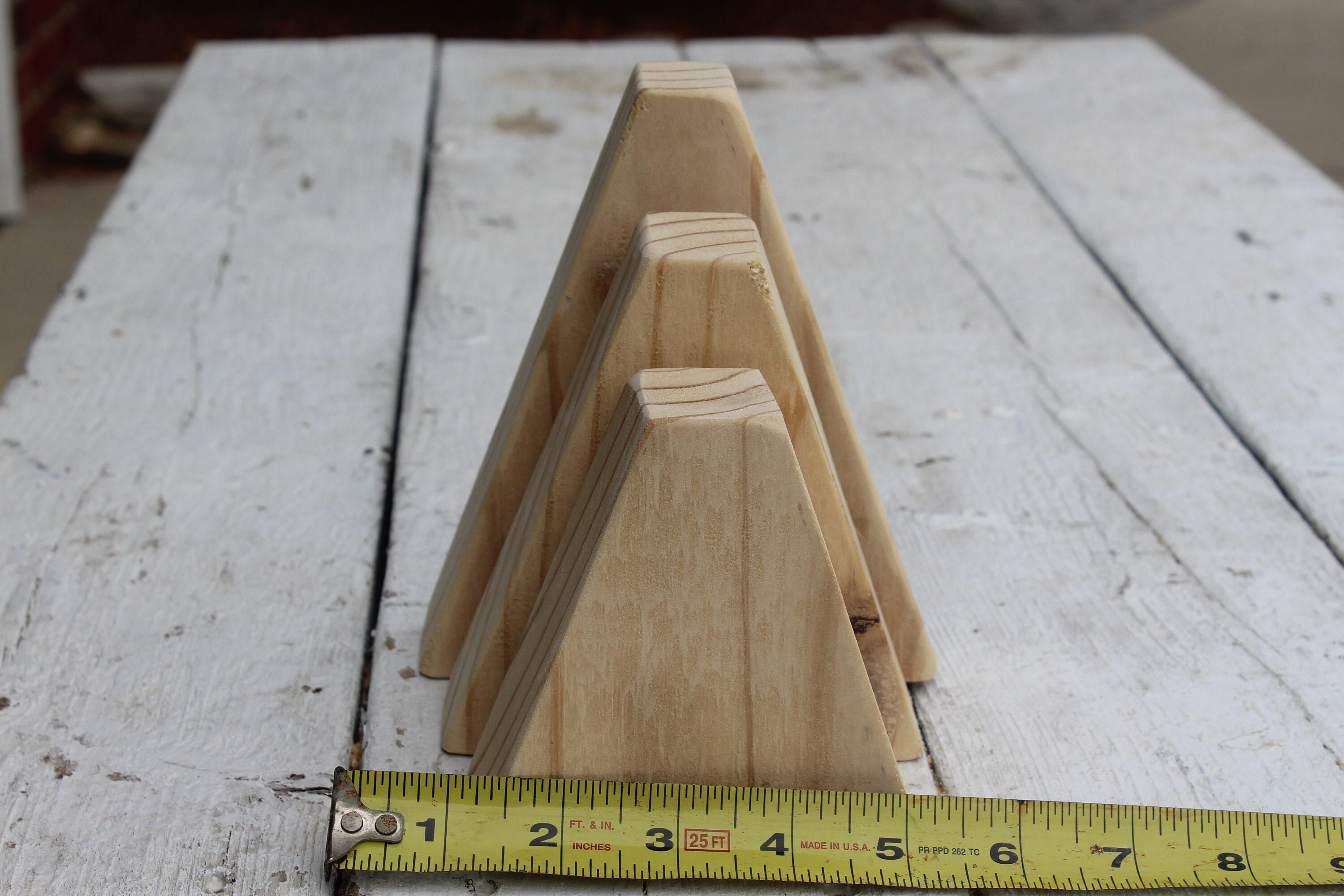 Set of Fifty 50 Unfinished Wood Wooden Triangle Shape wooden Etsy