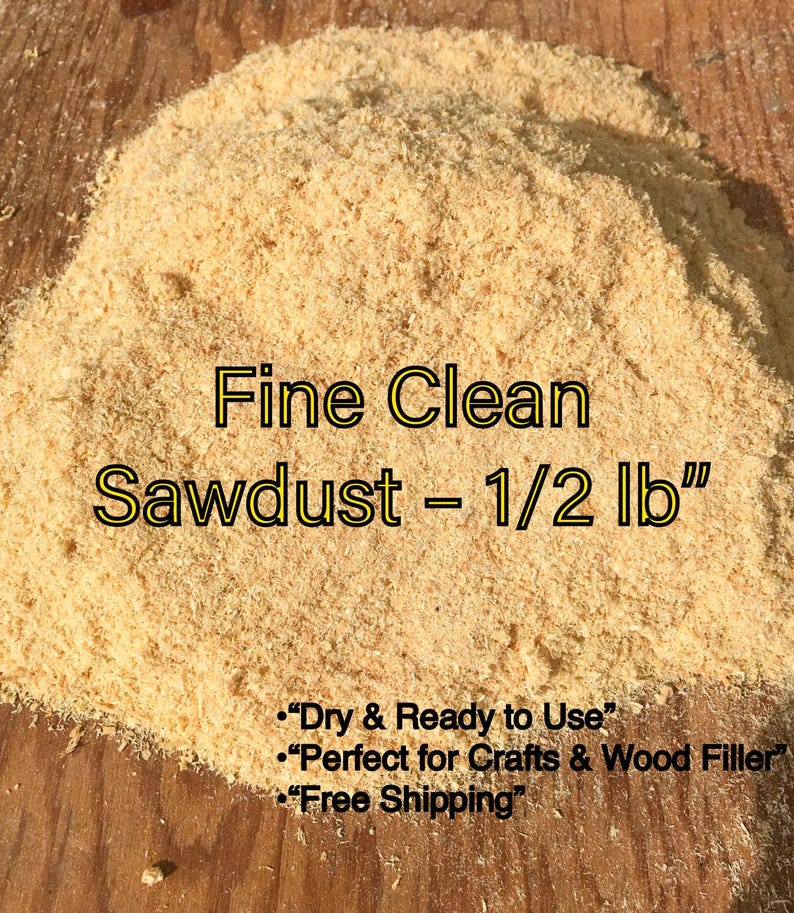 Fine Sawdust 1/2 lb – Clean Dry Wood Dust for Crafts, Wood Filler, Pet Bedding, Fire Starters, Epoxy Fill, Floor Repair, Sculpting image 1
