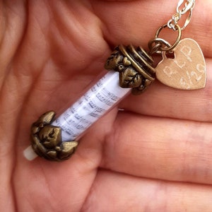 Custom Classical Music Vial Necklace - Personalized Gift for Musicians