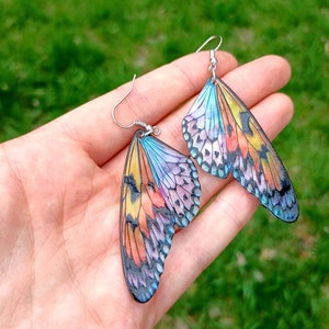 Iridescent Monarch Earrings / Monarch Butterfly earrings