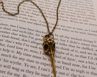 ChubbyChicoCharms Medieval Plague Mask Heart And Crystal 18 Necklace ChubbyChicoCharms Medieval Plague Mask Heart And Crystal 18 Necklace