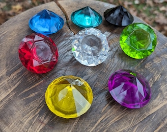 Video Game Gem Cosplay Prop / Custom Set of 8 Gems / Custom Cosplay Gem Resin Gem for Cosplay Props for TTRPG Handmade Resin Gem Nerd Gift