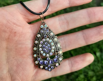Purple Filigree Necklace - Victorian Style Cosplay