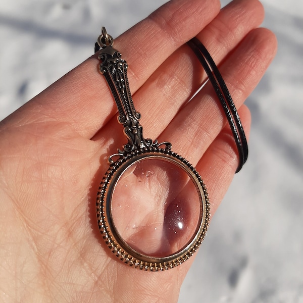 Magnifying Glass Necklace Etsy