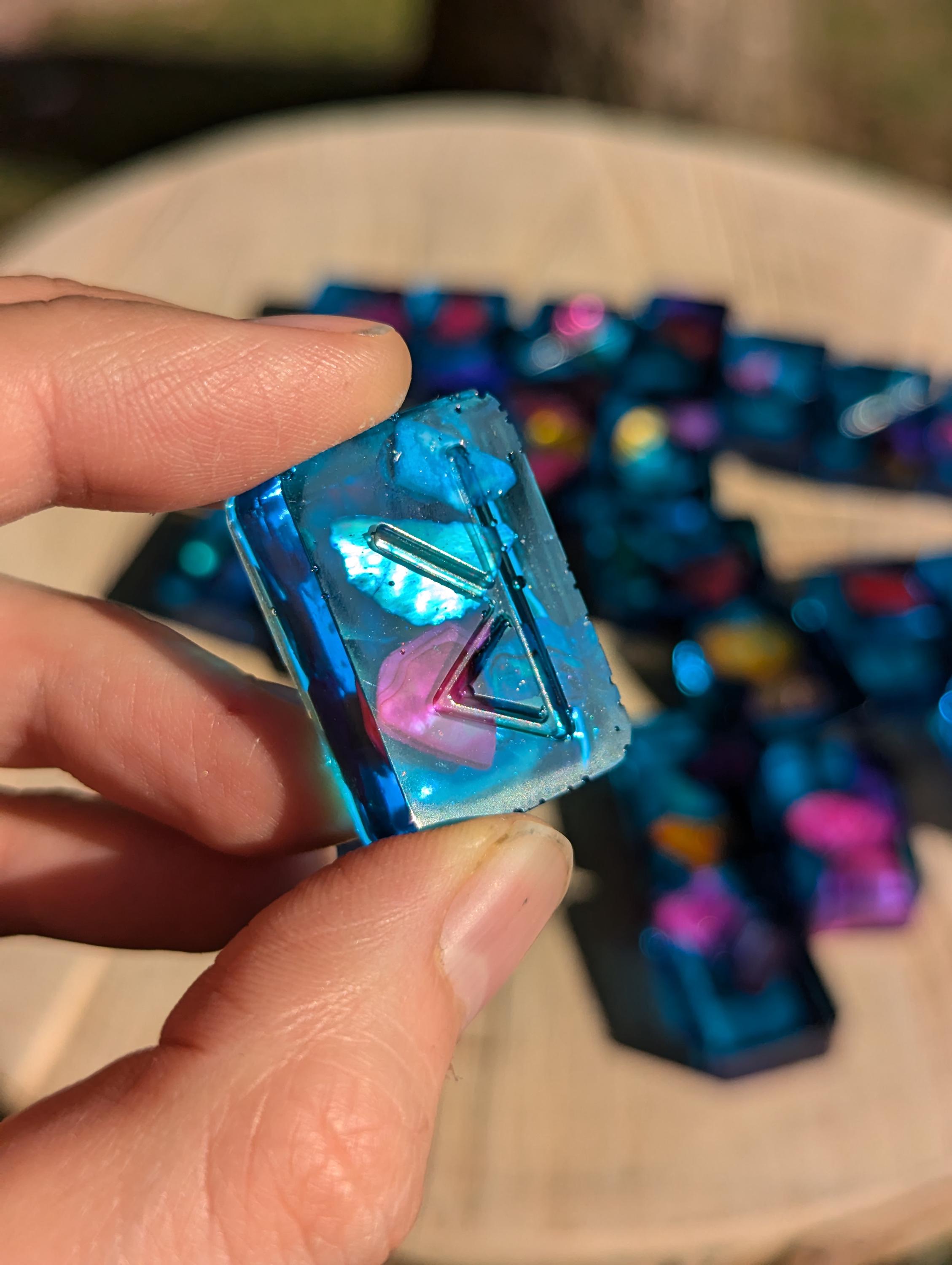 Iridescent Elder Futhark Resin Runes / Water Element / Holographic ...