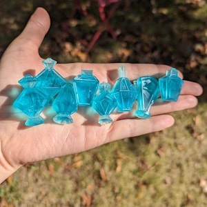 Crystal Potion Dice Rapturous Dice TTRPG Gifts Blue Dice Potion Dice Nerd Gift RPG Dice Resin Dice Resin Crystal Blue Dice Game Master