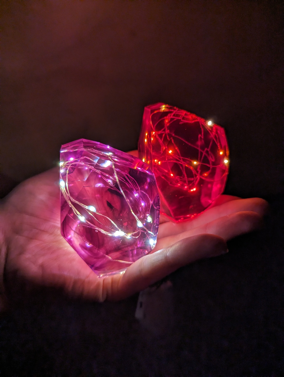 Custom LED Lightup Crystal / Resin Crystal / Night Light / Light up Paperweight Etsy