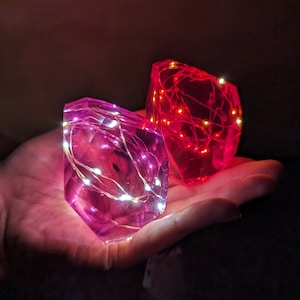 Custom LED Light-Up Crystal / Resin Crystal / Night Light / Light Up Paperweight