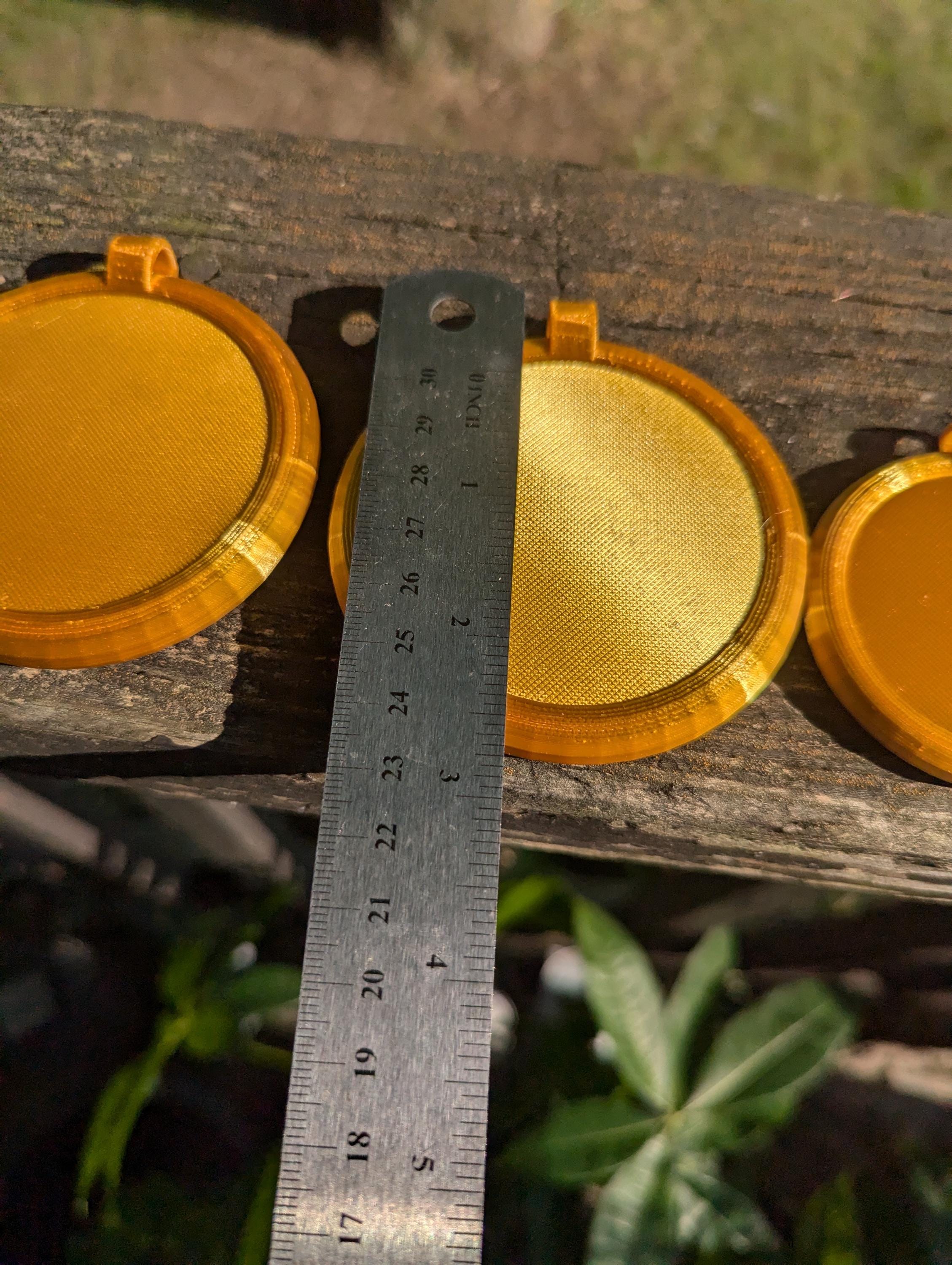 Gold Medallion Necklace Base PLA Cosplay Base Coin Necklace Huge Gold Bail and