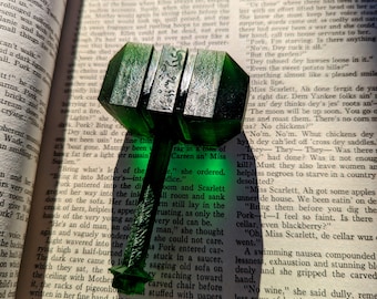 Eleven Crystal Hammer Green Crystal or Red Crystal Hammer Resin Hammer Dwarven Mini Hammer