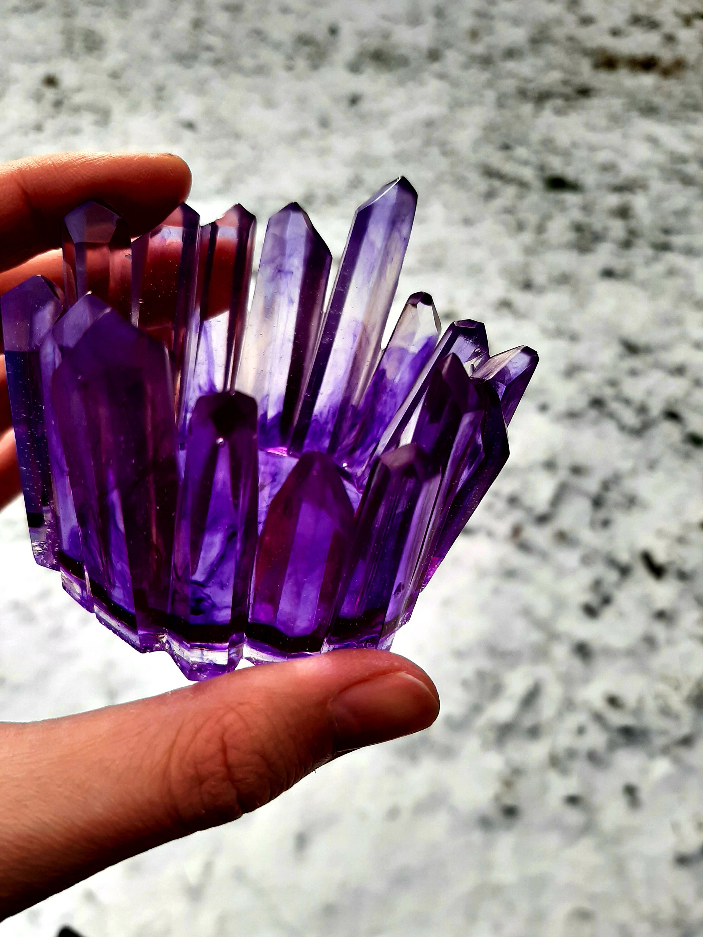 Amethyst Candle Holders / Tea Candle Holder / Amethyst Resin Etsy