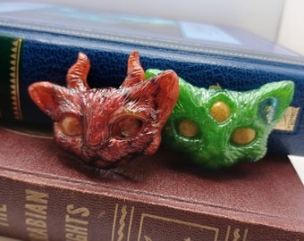 Custom Devil Cat Necklace / Custom Witchy Necklace / Faun Kitty / Devil Cat / Witchy / Pagan / Witchcraft / Occult / Halloween / Goth Gifts