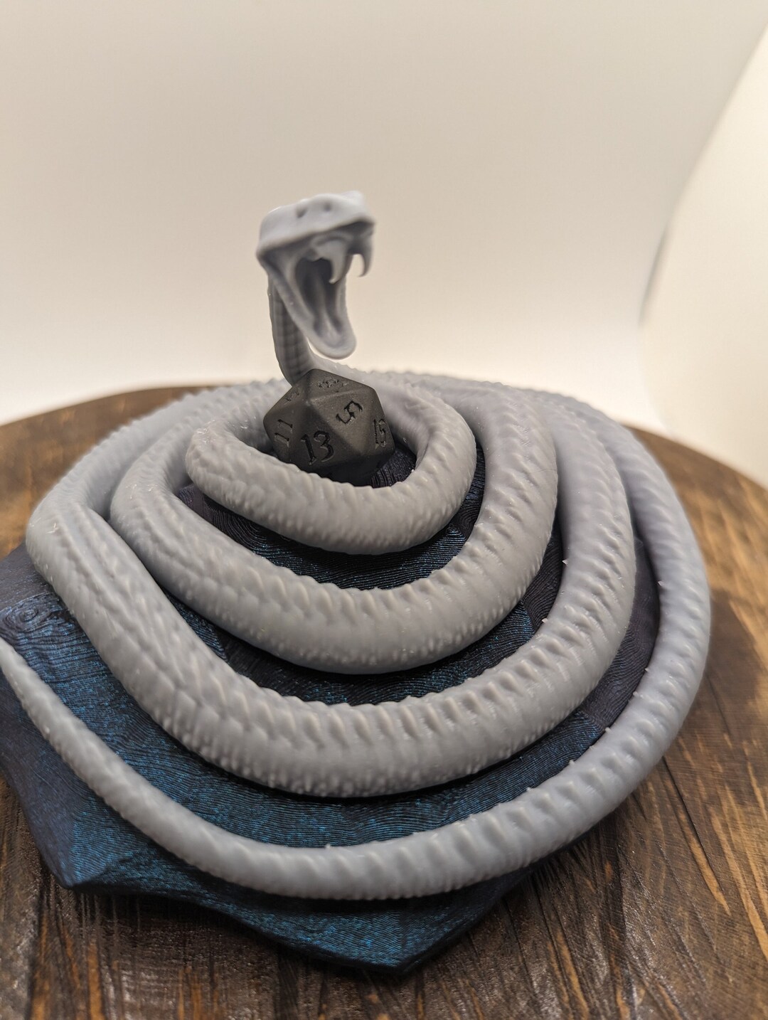 Grey Dice Guardian Snake Dice Guardian Figurine Dice Guardian Holding