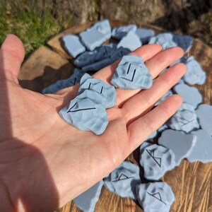 Rock Runes Elder Futhark Runes Resin Runes Hand Crafted Norse Pagan ...