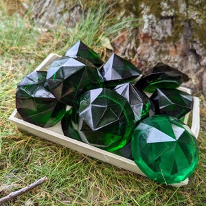 Emerald Whoopsie Crystal Resin Crystal Video Game Gifts Nerd Gifts Gem Gifts Resin Gem Green Crystal Gem Emerald Gem Cosplay Gem Resin