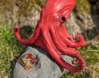 Dice Guardian Octopus Resin Printed Octopus TTRPG Dice Accessories Nerd Gifts Tabletop RPG Dice Holder Nerdy Things Dice Goblin