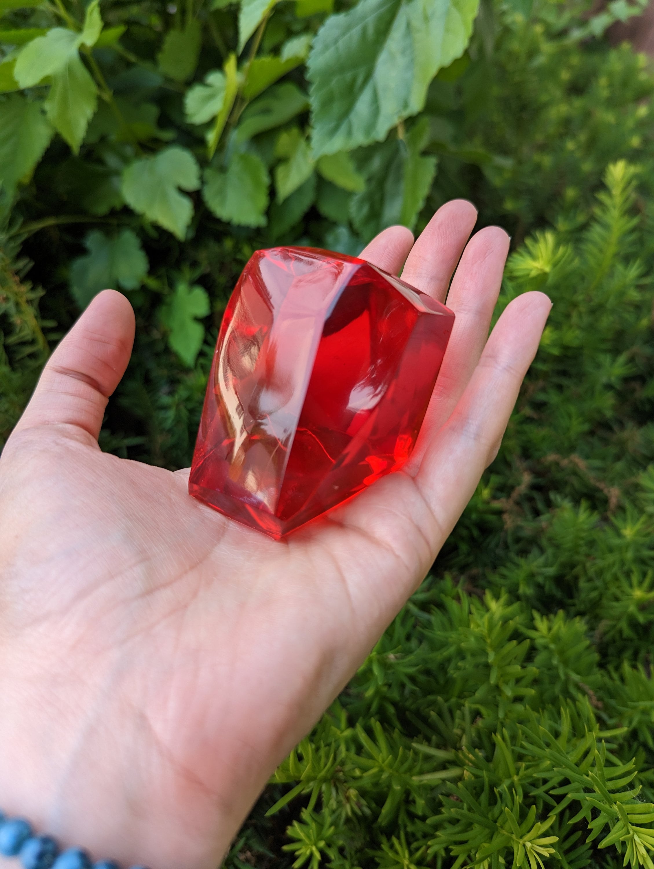 Resin Philosophers Stone Red Gem Bright Red Mythical Stone Magic Stone Alchemy Stone Gift for Him Gift for Her Unique Resin Gifts