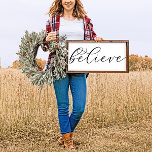 Believe SVG: Christmas Sign File for Cricut, Silhouette (Digital Download)