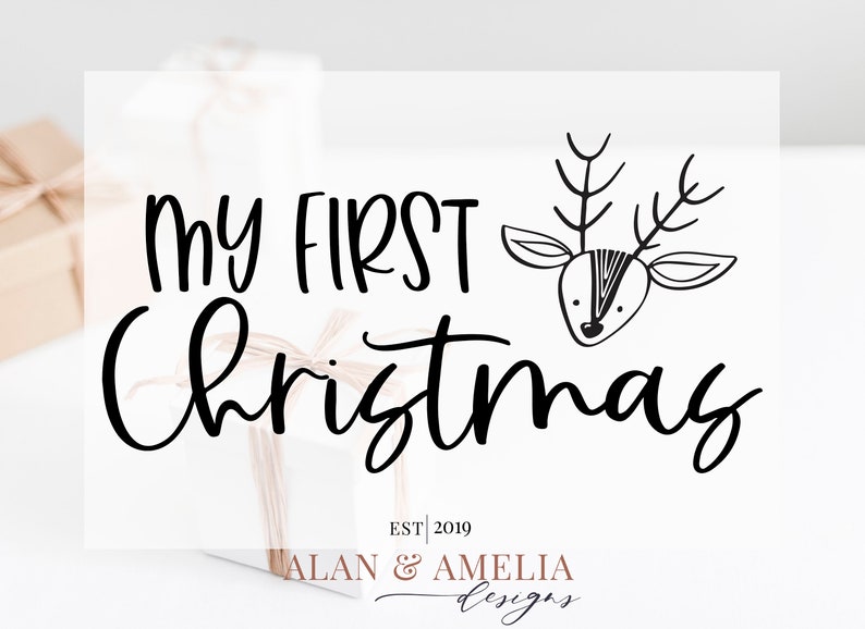 Download My First Christmas SVG File Christmas Baby Onesie Svg | Etsy