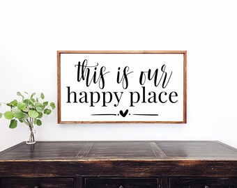 Happy Place SVG: Farmhouse Home Quote Cut File (Digital Download)