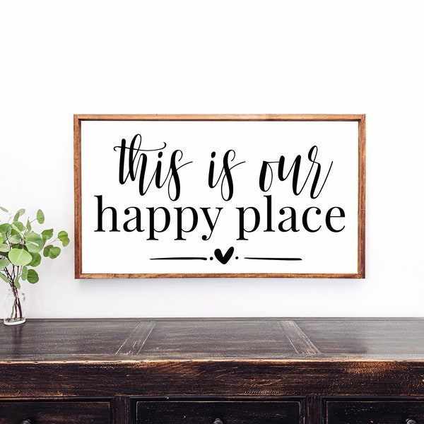 This Is Our Happy Place SVG | Housewarming Svg | Modern Farmhouse Svg | Doormat Svg | Entryway Sign Svg | Home Quote Cut File