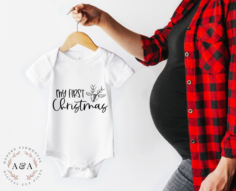 Download My First Christmas SVG File Christmas Baby Onesie Svg | Etsy