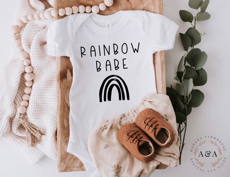 Download Rainbow Babe SVG File Rainbow Baby Svg Pregnancy | Etsy