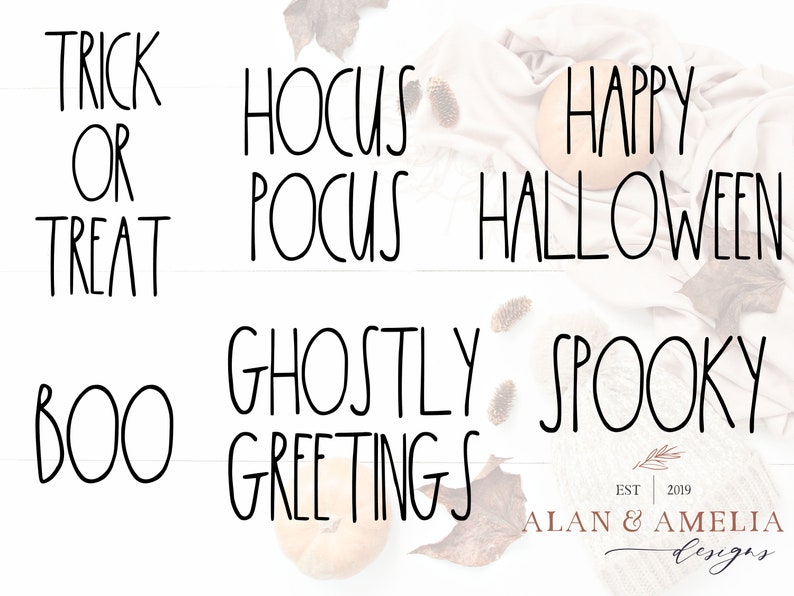 Download Rae Dunn Inspiré Halloween SVG Bundle Halloween Saying ...