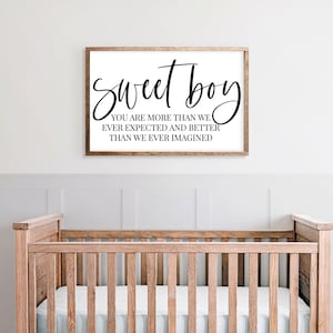Süßer Junge Kinderzimmer Zeichen: Baby Boy Zitat SVG, DXF, PNG (Digitale Schnittdatei)