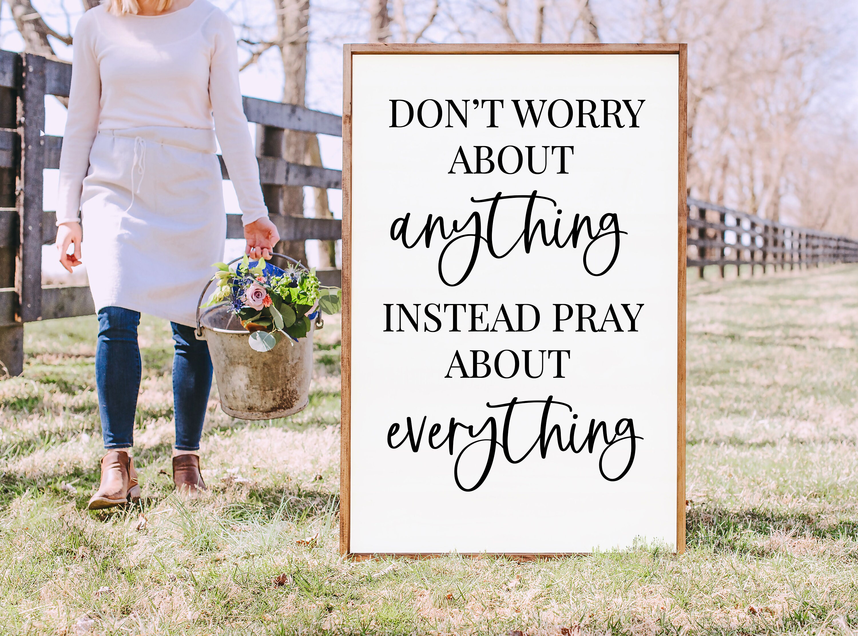 Christian Quote SVG | Don't Worry About Anything SVG | Philippians 4:6 ...
