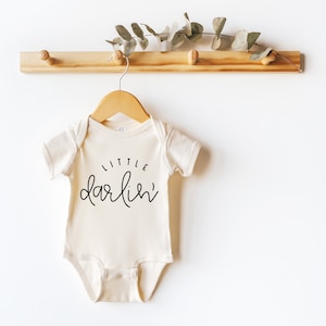 Little Darlin&#39; SVG | Cute Baby Onesie Saying | Minimalist Onesie Design | Baby Cut File | Infant Bodysuit PNG | Sublimation | Cricut Files
