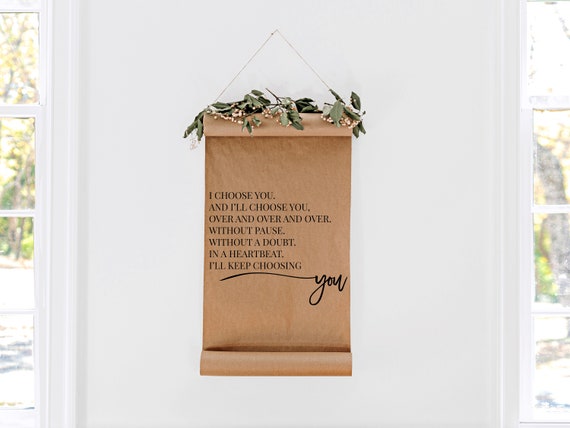 I Choose You SVG: Romantic Wedding Anniversary Quote (Digital Cut File)