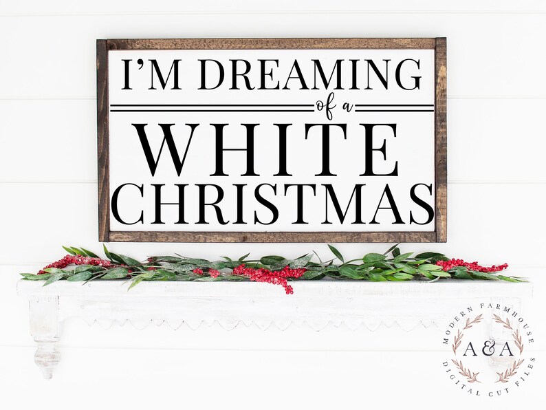 I'm Dreaming Of A White Christmas SVG Christmas Song Svg Etsy