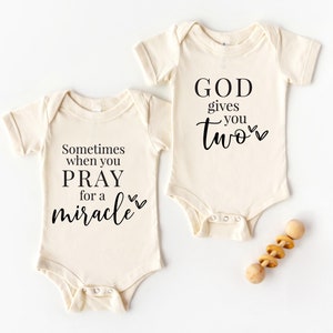 Twin Onesie SVG: Miracle Pregnancy Announcement Cut File (Digital Design)