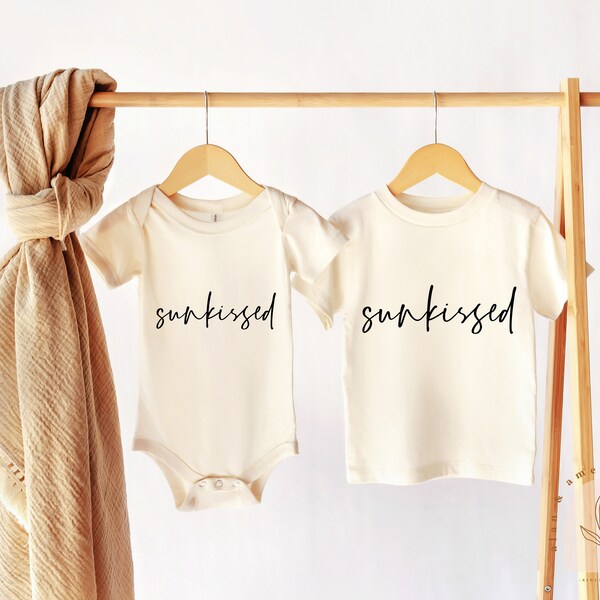 Sunkissed shirts voor broers en zussen SVG: strandvakantie T-shirt ontwerp (digitale download)